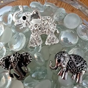 EUC Bundle of Elephant Motif Jewelry - 1 Pin & 2 Rings